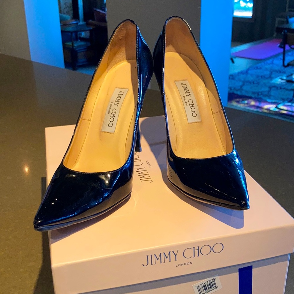 Jimmy Choo Black Patent Pumps 38.5